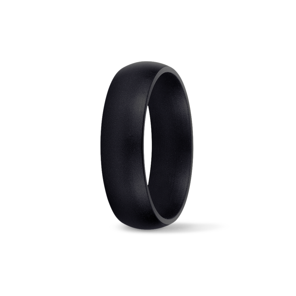 Black Silicone Wedding Band Silicone Wedding Ring SafeRingz