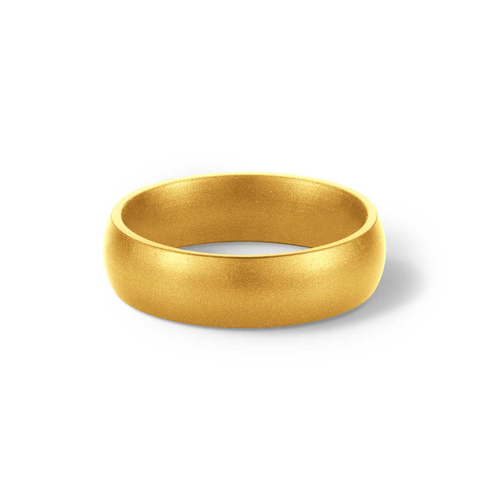 Gold silicone wedding band on sale