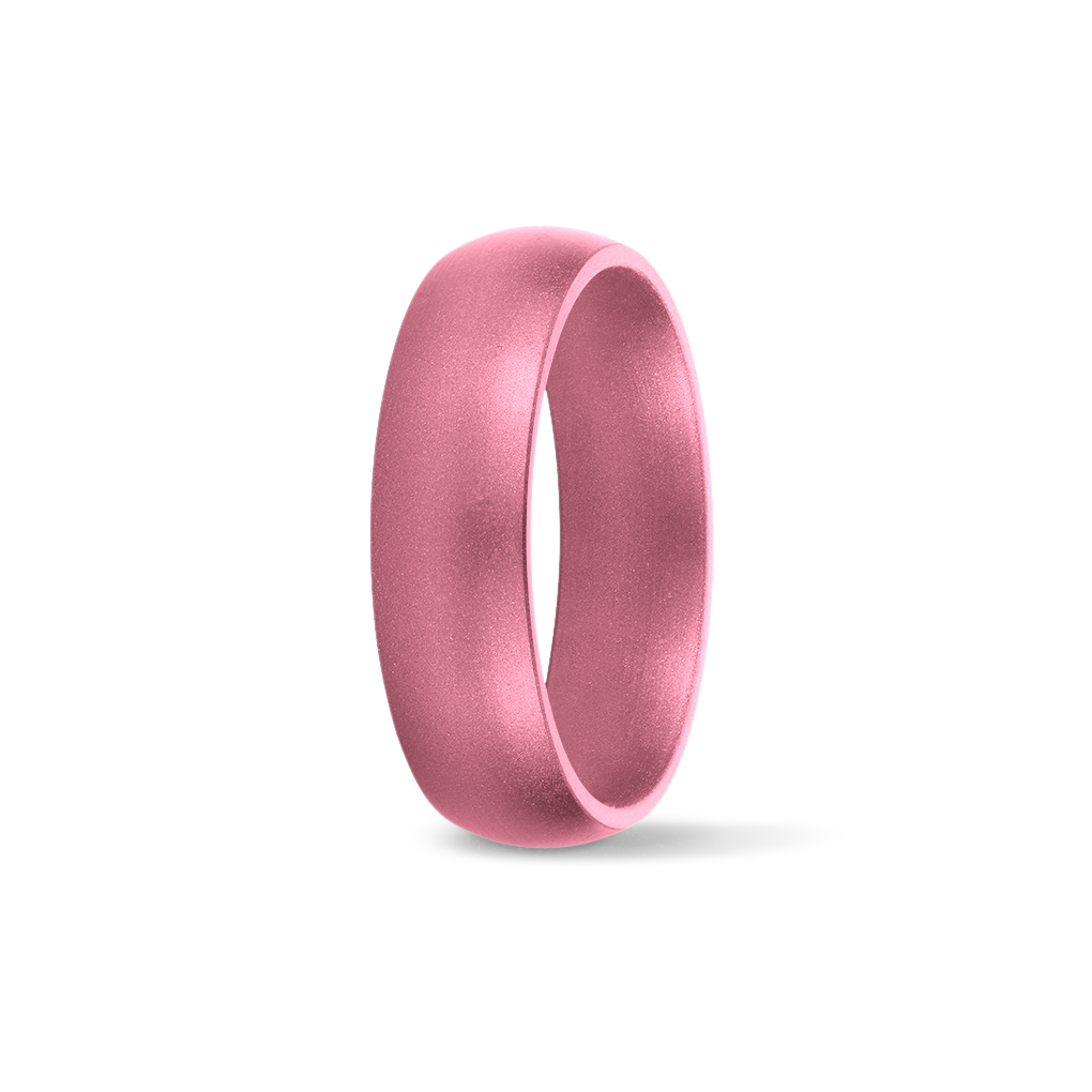 Pink Metallic Original Silicone Wedding Band SafeRingz