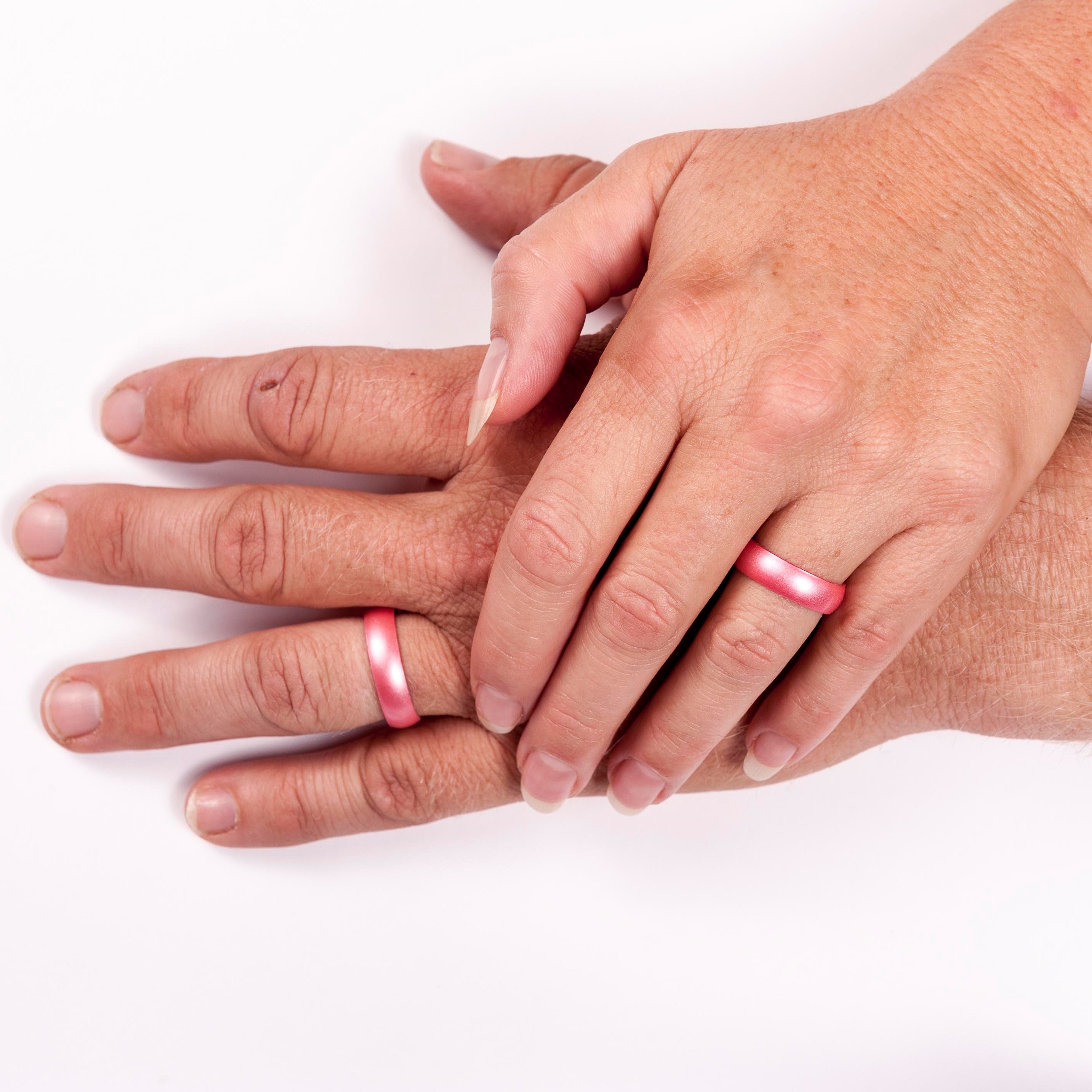 Pink Metallic Original Silicone Wedding Band SafeRingz