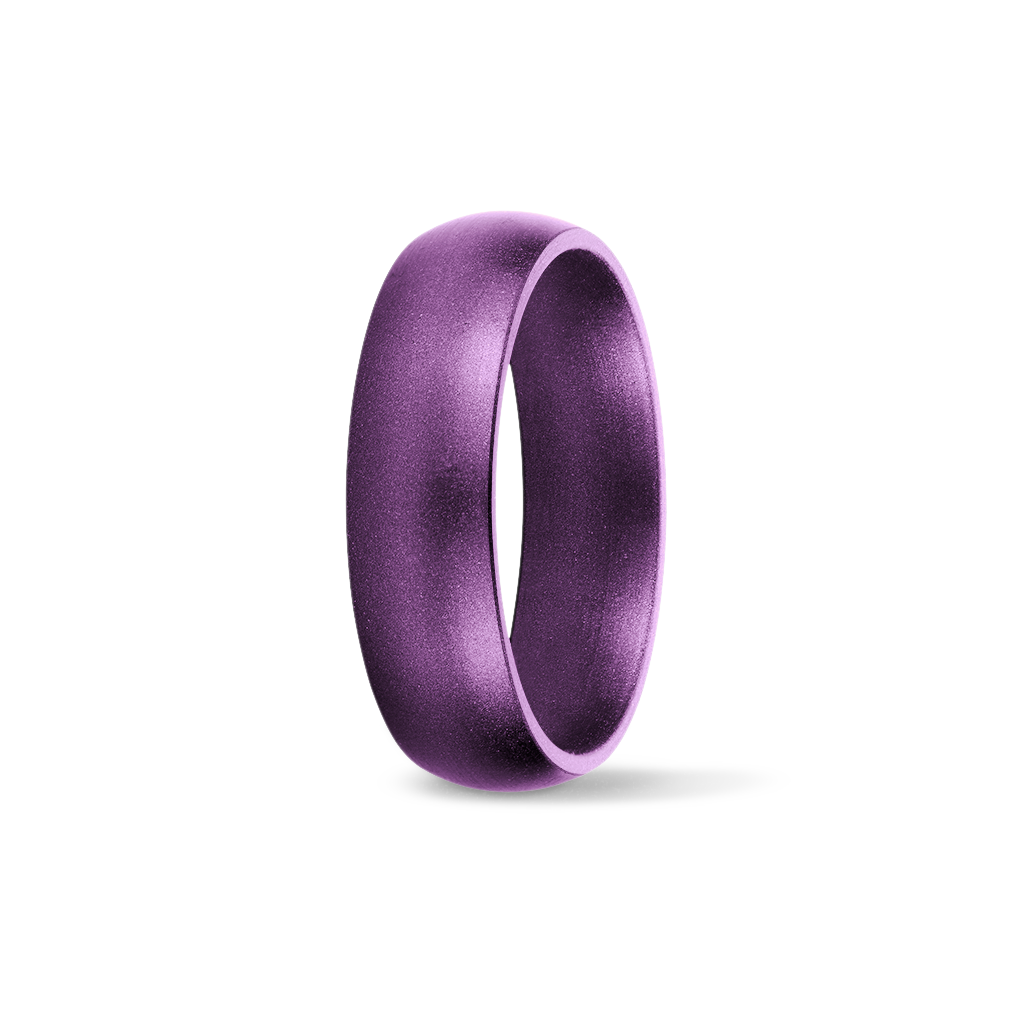 Purple Metallic Original Silicone Wedding Band SafeRingz