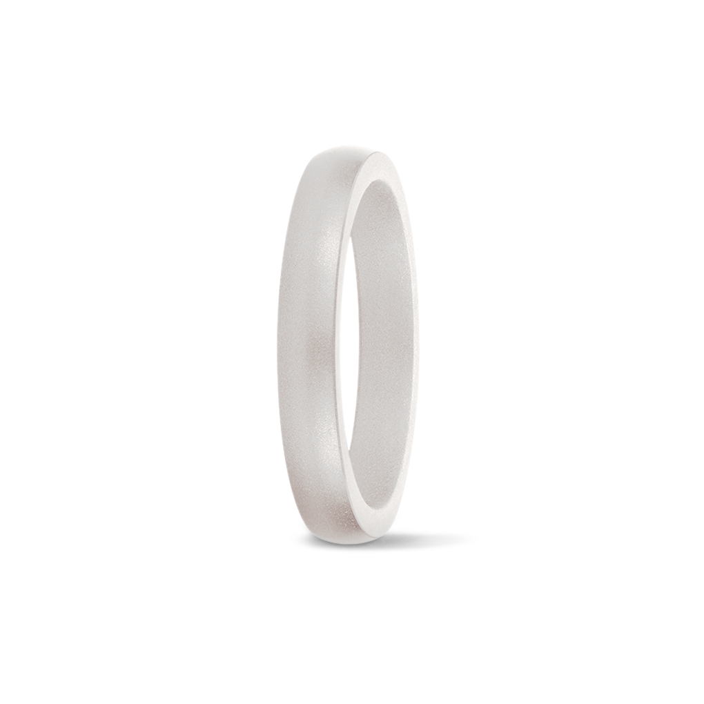 White Stackable Silicone Wedding Band | SafeRingz White Stackable Silicone Wedding Band | SafeRingz