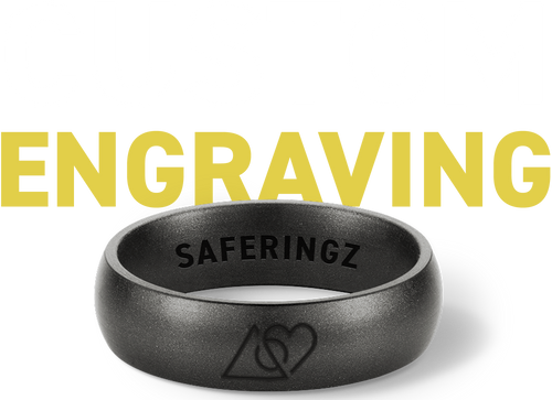 Custom engraved silicone rings on sale