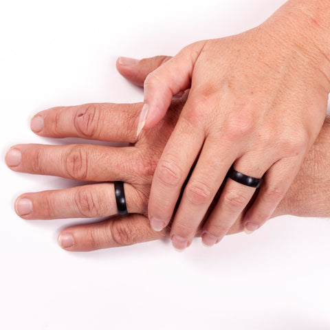【BLACKPURPLE】[BLACKLABEL] Felix Big Cubic Ring GY Black and Purple Ring Titanium Steel Mens Ring Men