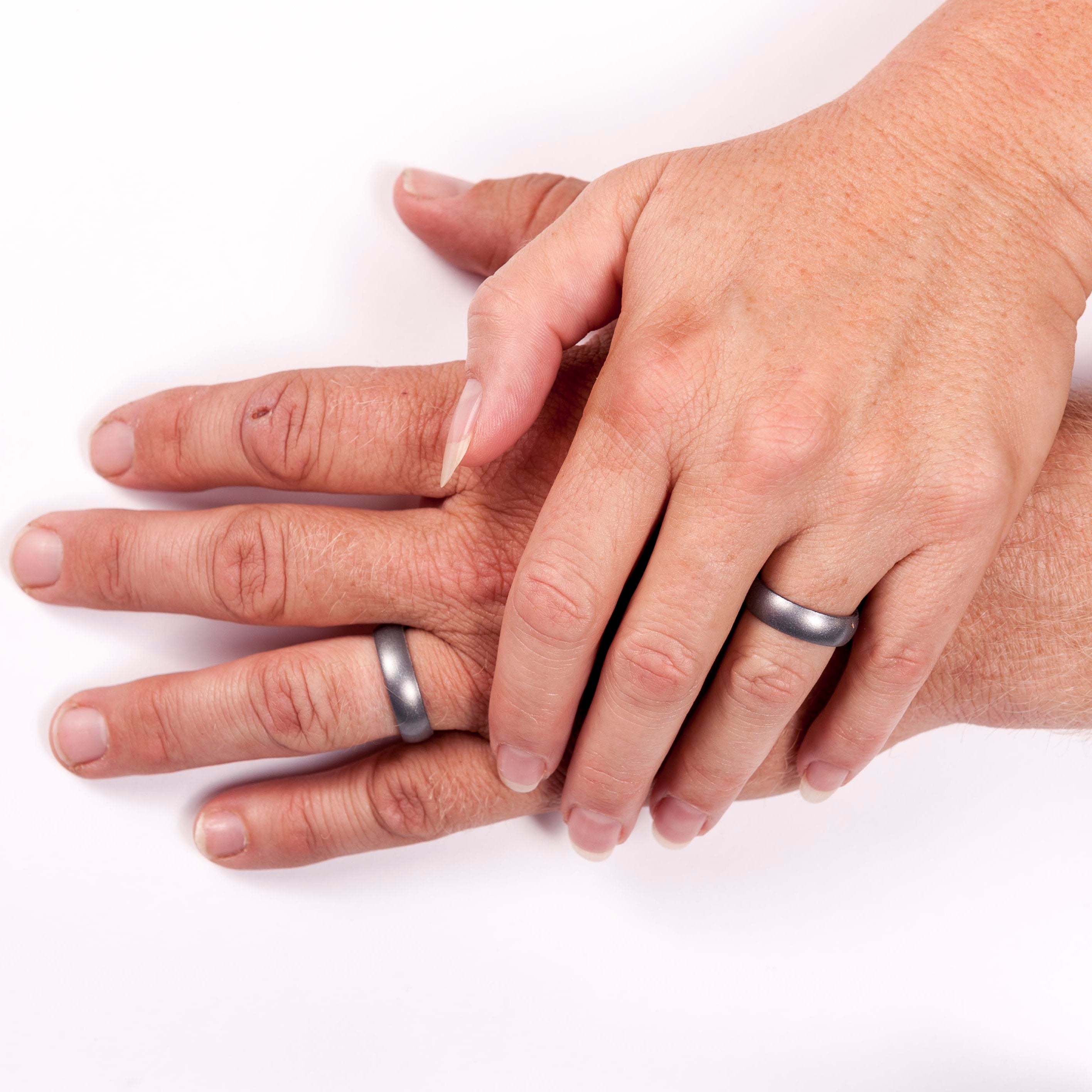 Platinum Metallic Original Silicone Wedding Band | SafeRingz